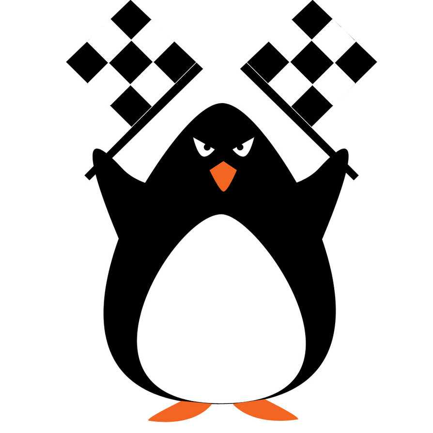 Vector Racing Penguin