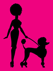 Poodle Silhouette Silhouette magenta poodle