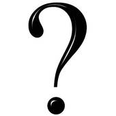 Black and white question mark clipart