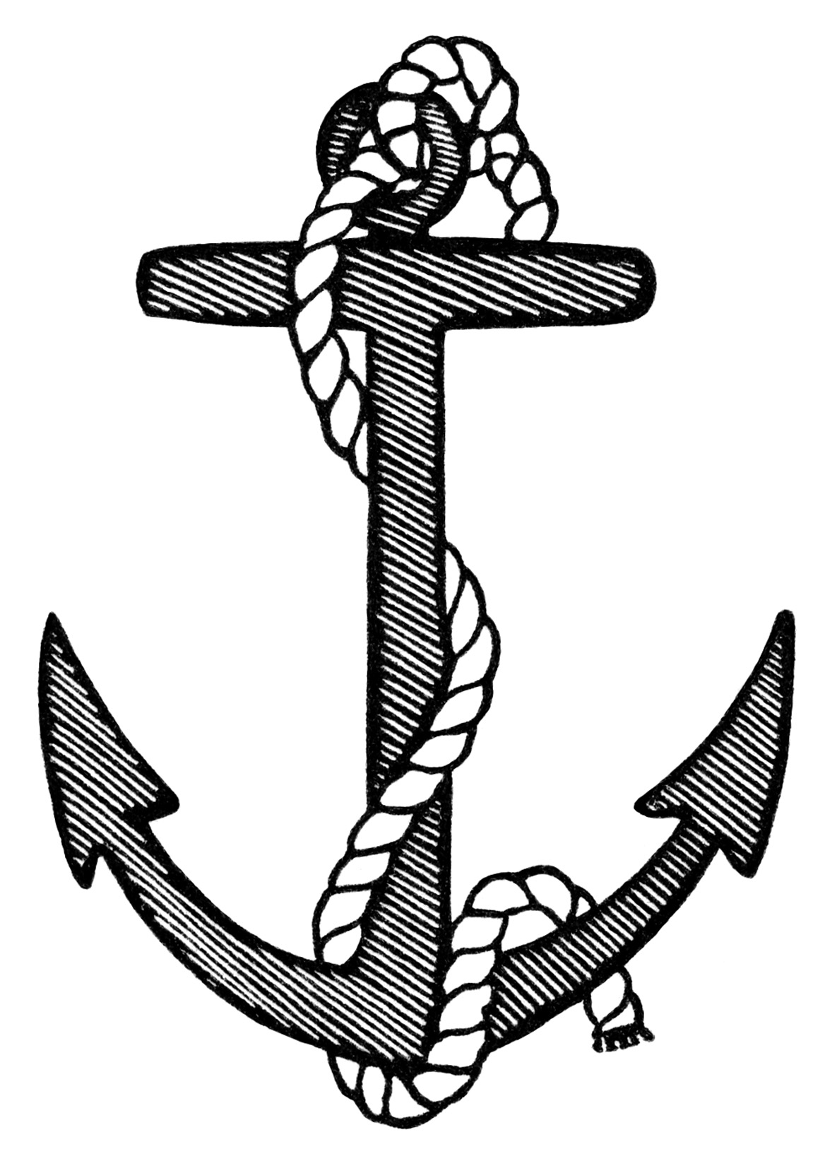 Black Anchor Clipart