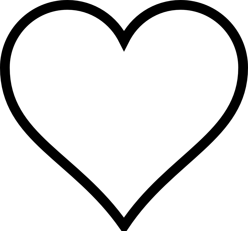 free clipart hearts black and white images