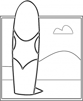 Coloring Book Surf Board - ClipArt Best