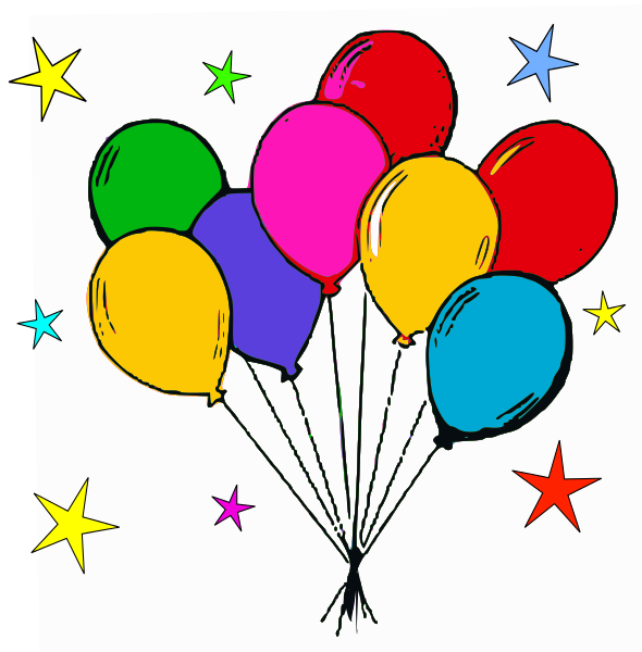 Star balloons clipart