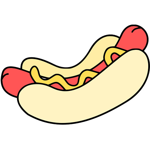 Hot dog clipart free