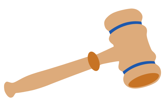 Clipart judge with gavel silhouette - Clipartix