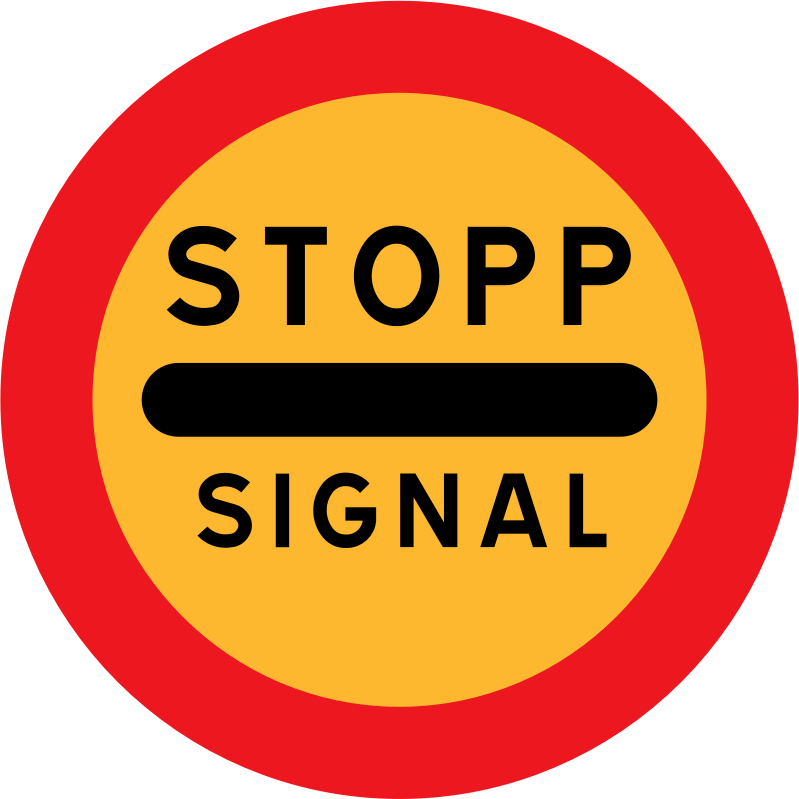 Clipart - stopp signal sign