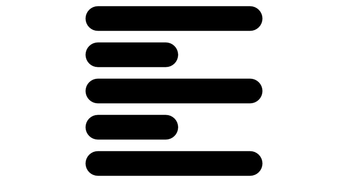 Paragraph left alignment symbol for interface - Free interface icons