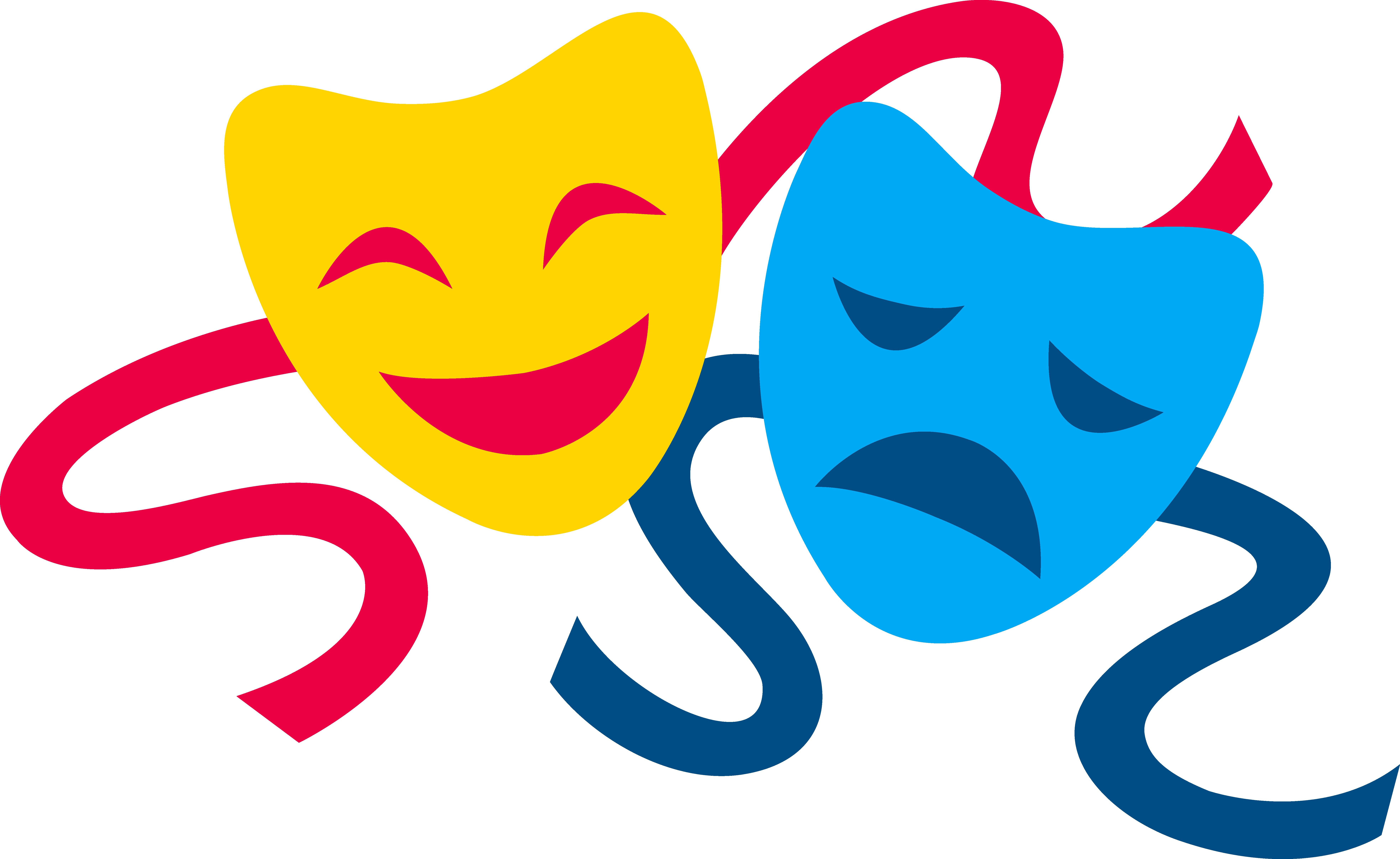 Theater Masks Clipart - Tumundografico