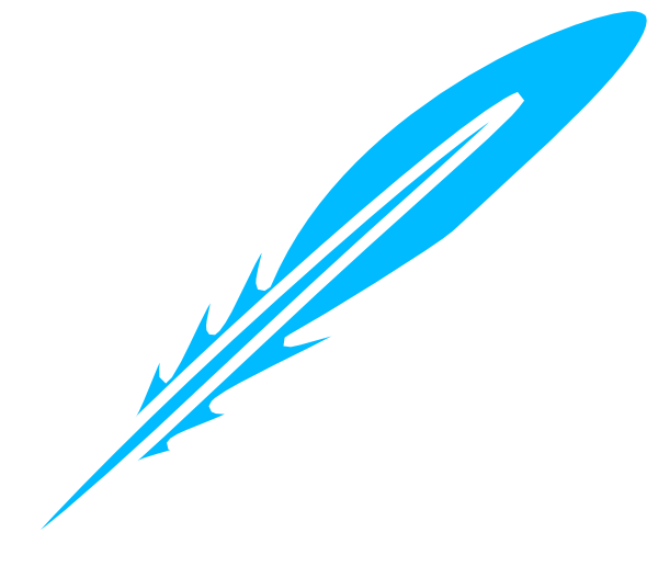 Feather Blue White Clip Art - vector clip art online ...