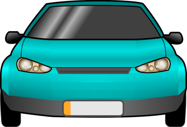 Car front end rill headlights clipart toon