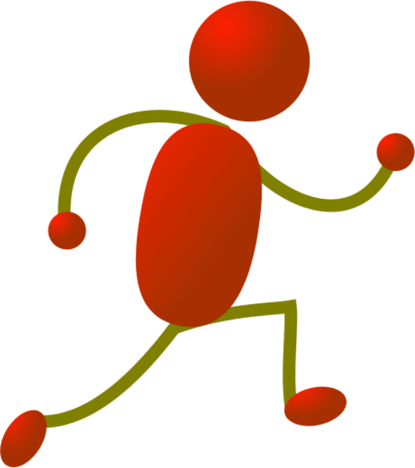 stick man running - vector Clip Art