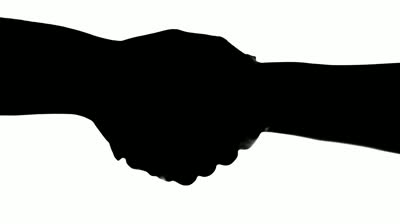 Handshake silhouette - black and white - 468775 | Shutterstock Footage