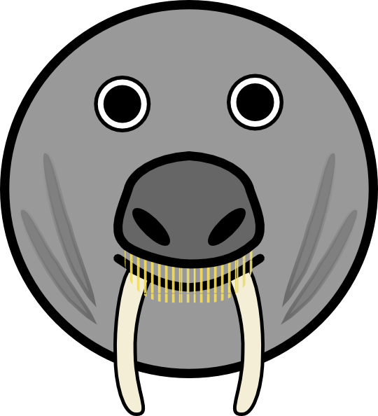 Seal Animal Rounded Face clip art - vector clip art online ...