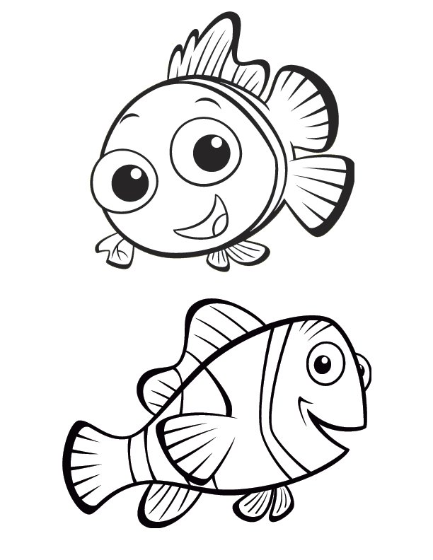 Nemo Clipart Coloring Pages - ClipArt Best