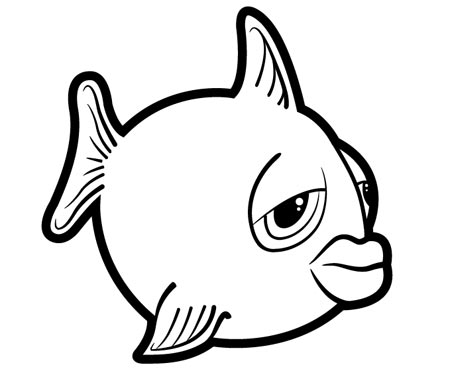 Cartoon Fish Outline - ClipArt Best