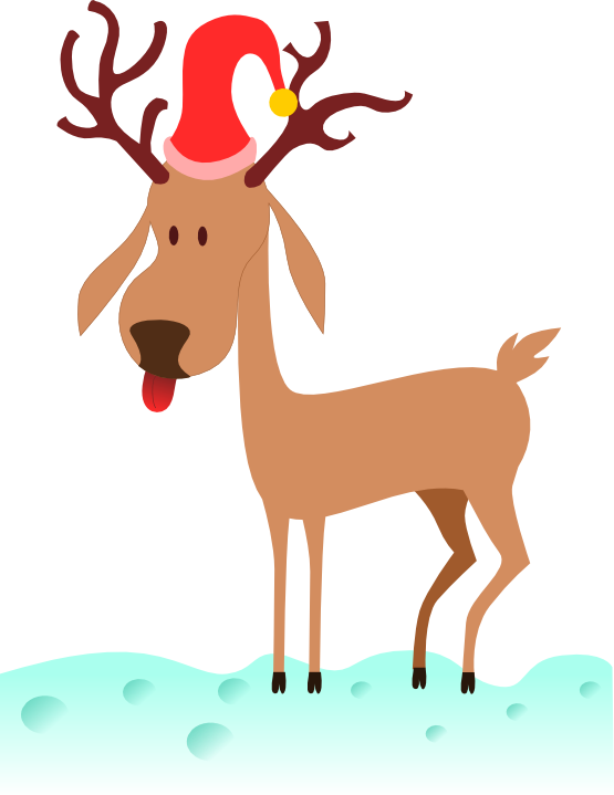 Clip Art: kablam a cartoon reindeer scalable ...