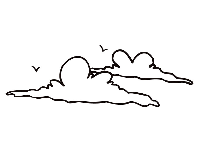 Printable Cloud coloring page from FreshColoring.