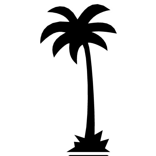 Clipart palm tree outline