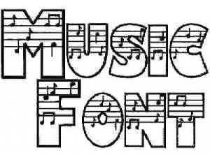 musical fonts for word