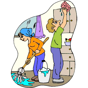 House cleaner clipart