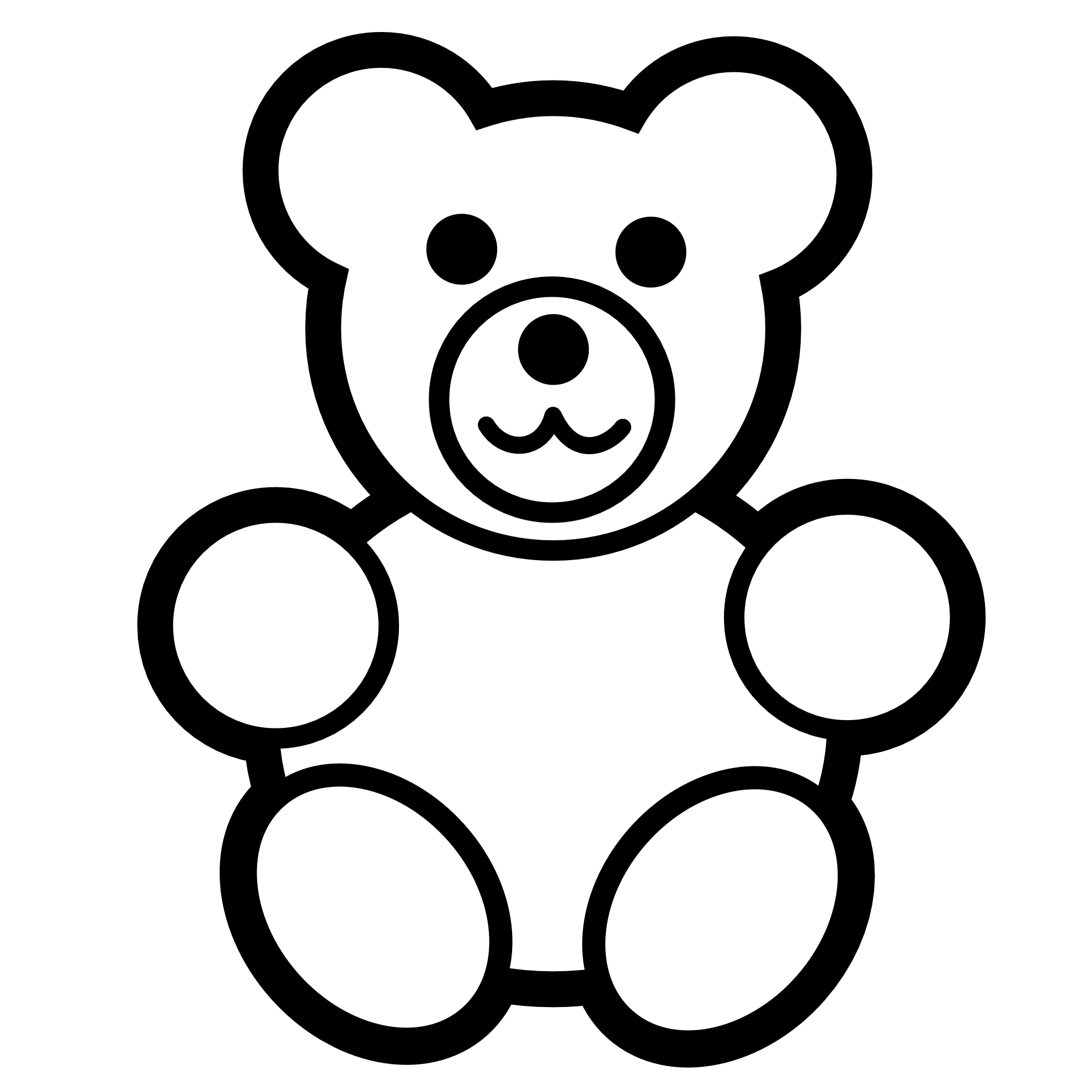 Clipart bear black and white