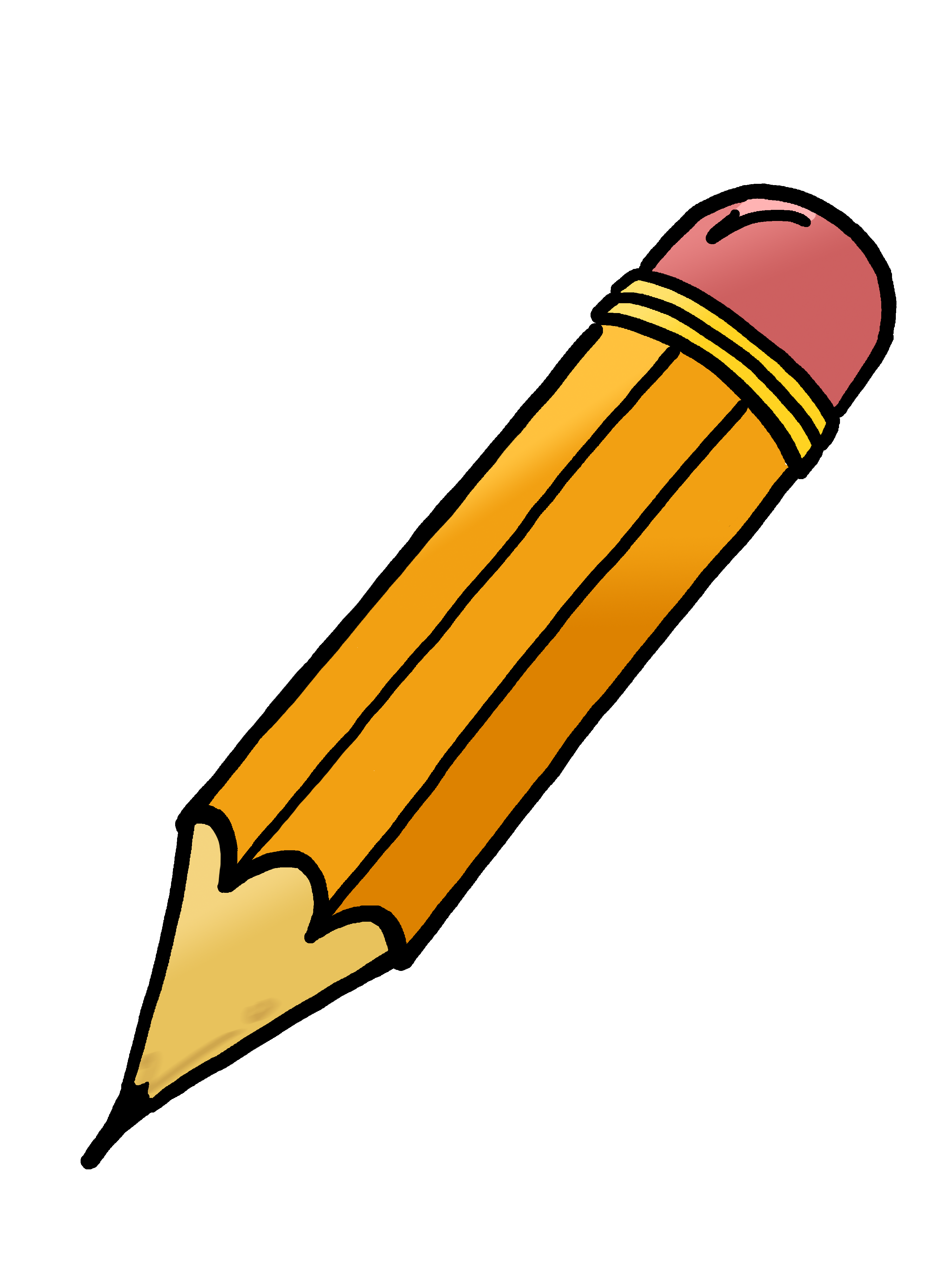 Free clipart image of pencil with no eraser black and white ...