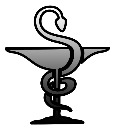 Pharmacy Medical Clipart - Bowl hygeia symbol black category symbol