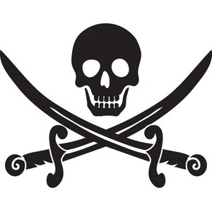 Skull and crossbones clipart