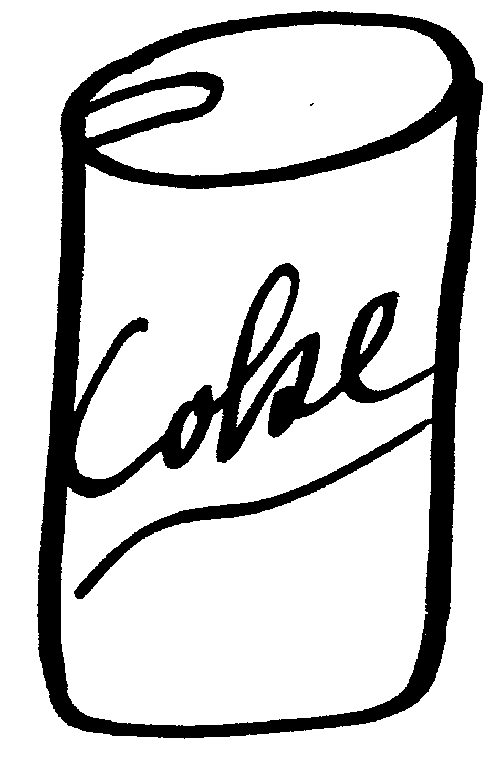 Gallery For > Black and White Clipart of Coke