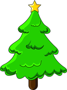 Free cartoon christmas tree clipart