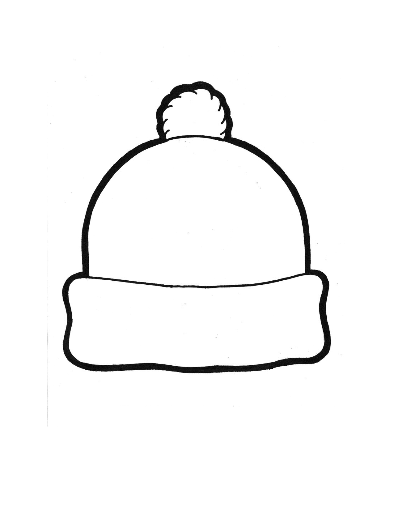 Best Photos of Snowman Hat Outline - Winter Hat Template Printable ...