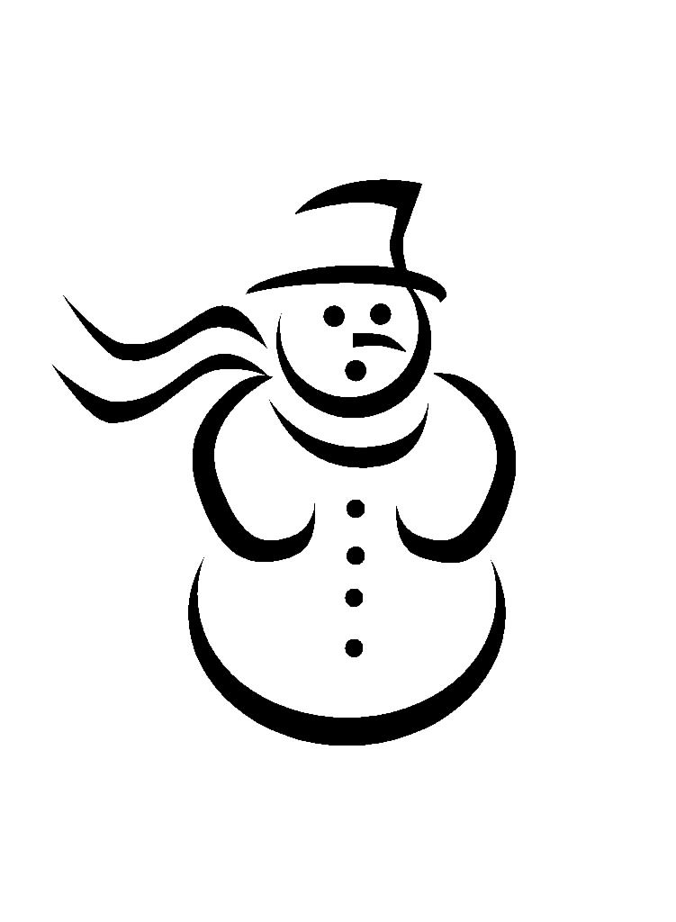 Snowman Outline Clipart