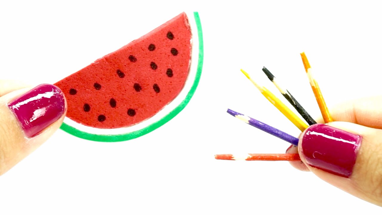 miniature dollhouse watermelon pencil case REALLY WORKS l school ...