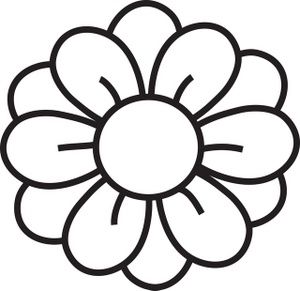 Outline flower clipart