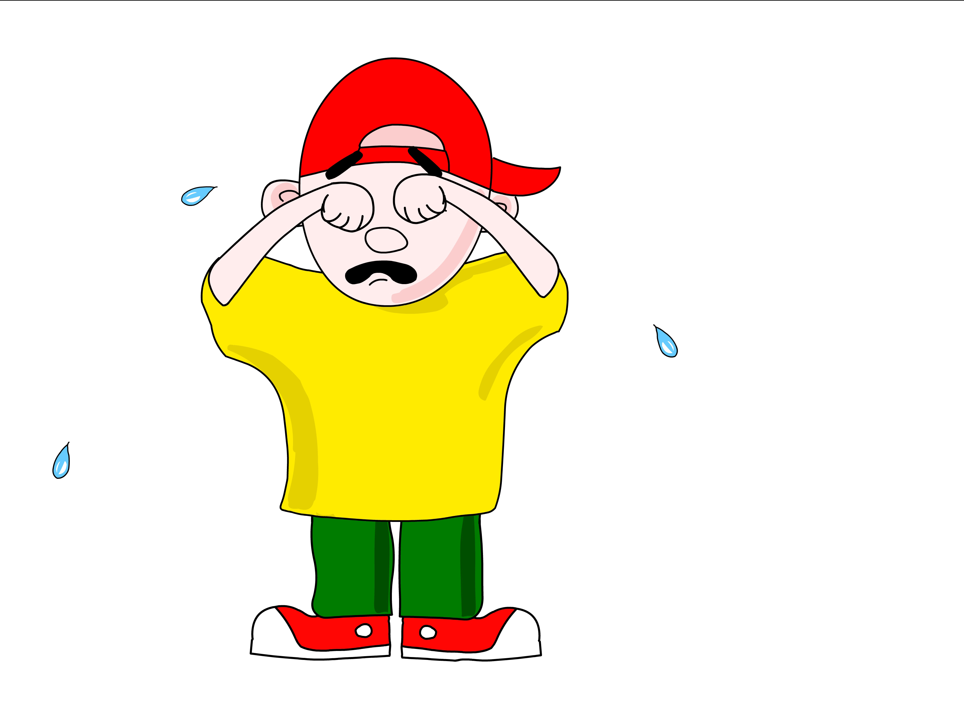 Crying boy clipart