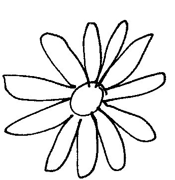 Free daisy clipart black and white