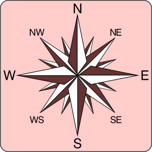 Wind rose icon - vector Clip Art