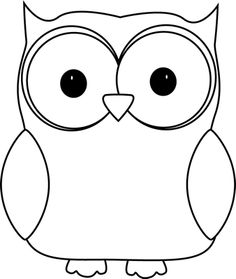 Cute black and white owl clipart