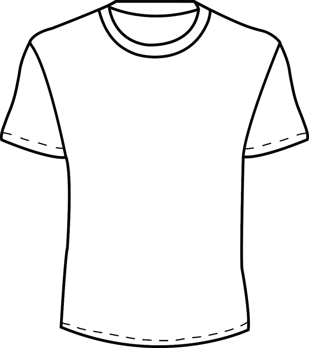 Blank T Shirt Template For Colouring ClipArt Best