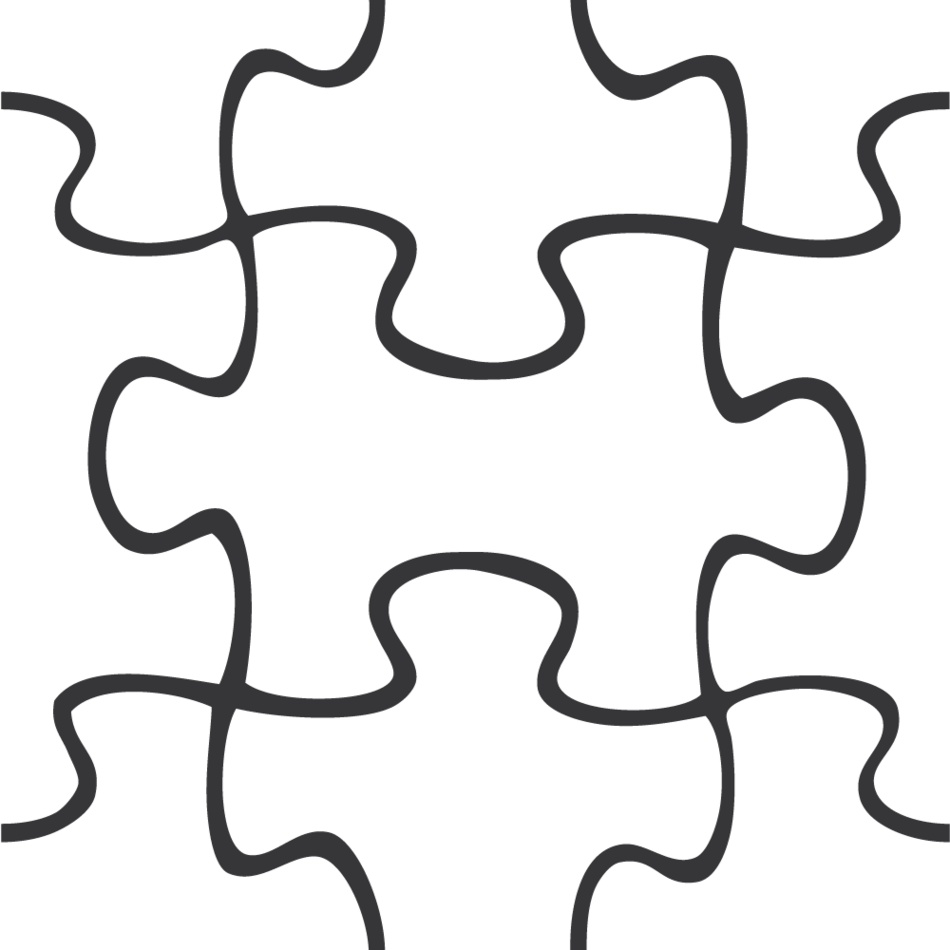 Puzzle Template 6 Pieces Clipart - Free to use Clip Art Resource