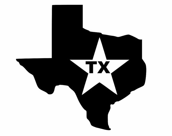 Texas decals Lone Star State Silhouette custom by FineCraftsman