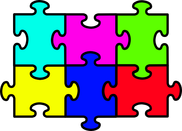 Puzzle Template 6 Pieces ClipArt Best