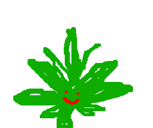 Happy Marijuana Leaf! (drawing by Murilo)