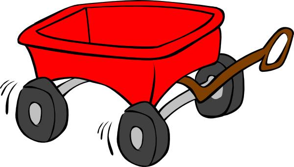 Little Red Wagon Clip Art - vector clip art online ...