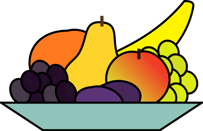 Free clipart plate of food