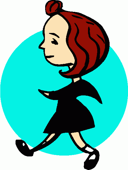 Girl Walking Clipart