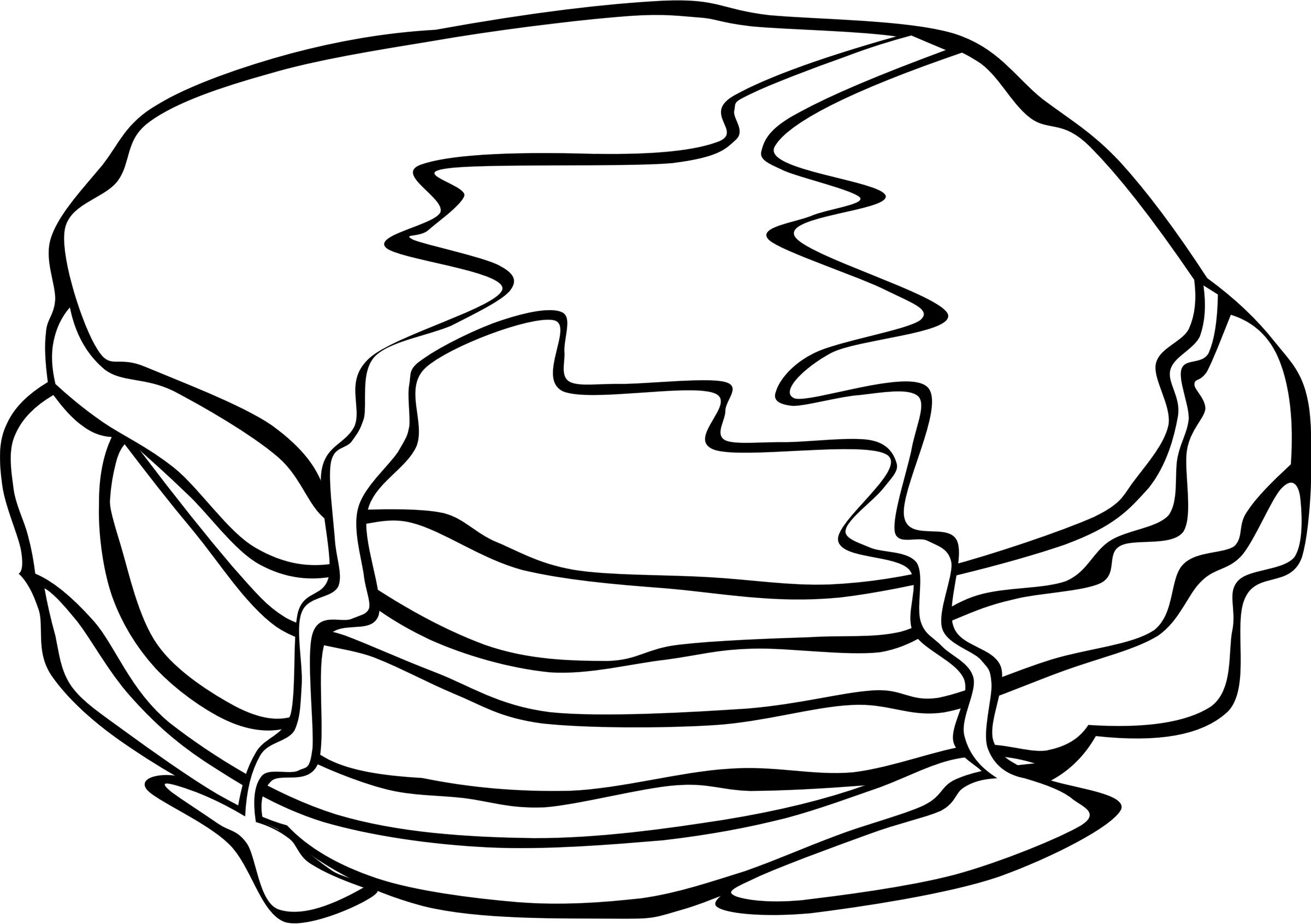 brunch clipart black and white