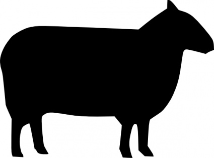 Clipart simple sheep silhouette