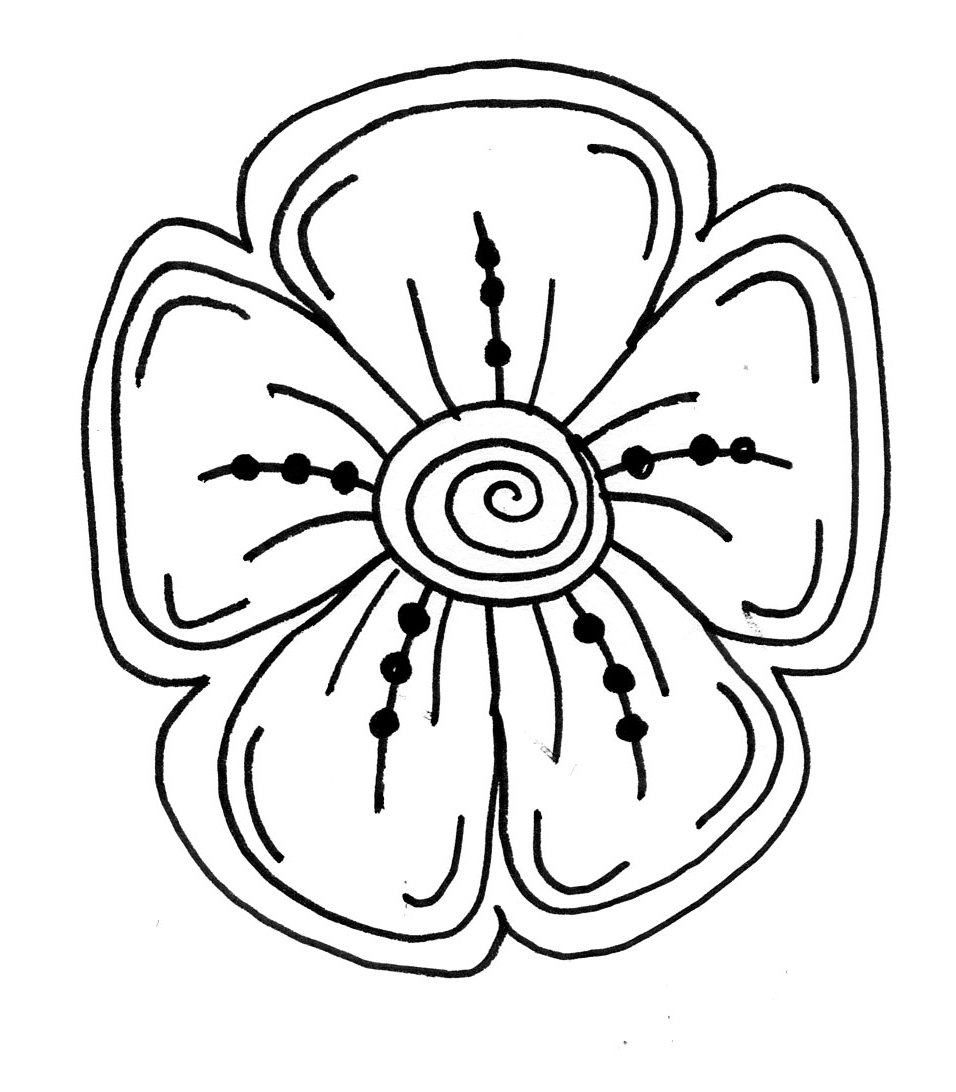 Easy Drawing Of Flower - Drawing And Sketches - ClipArt Best - ClipArt Best