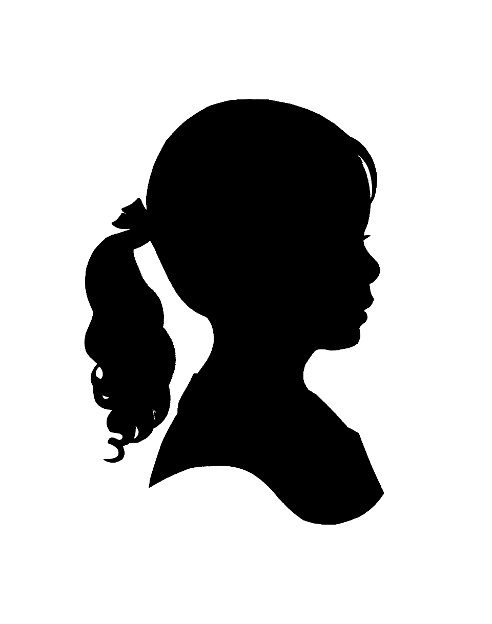 Clipart silhouette woman head